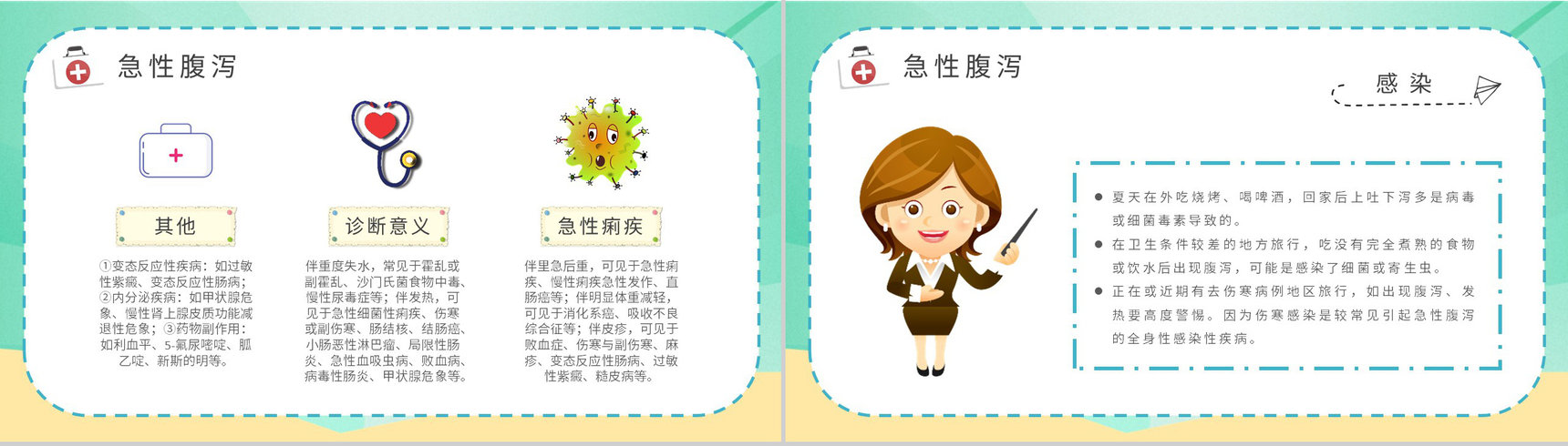 中小学生健康安全常识普及夏季腹泻预防宣传活动小结PPT模板-4
