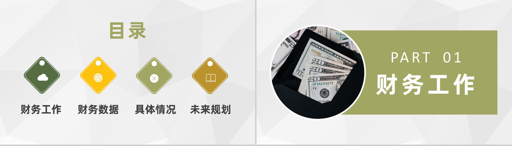 年度财务部门会计工作总结企业财务数据汇报PPT模板-2