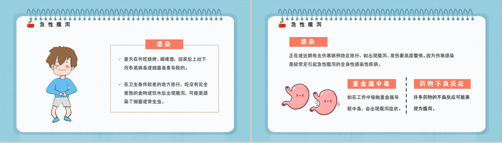医疗卫生关注夏季腹泻的原因及治疗方法健康护理疾病预防宣讲PPT模板-6
