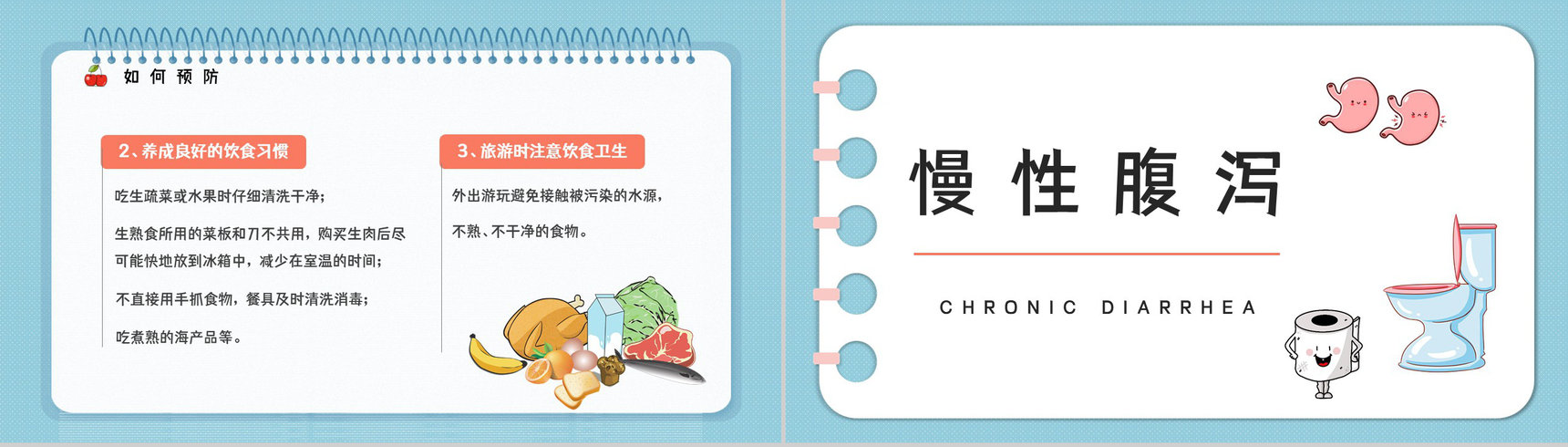 医疗卫生关注夏季腹泻的原因及治疗方法健康护理疾病预防宣讲PPT模板-8