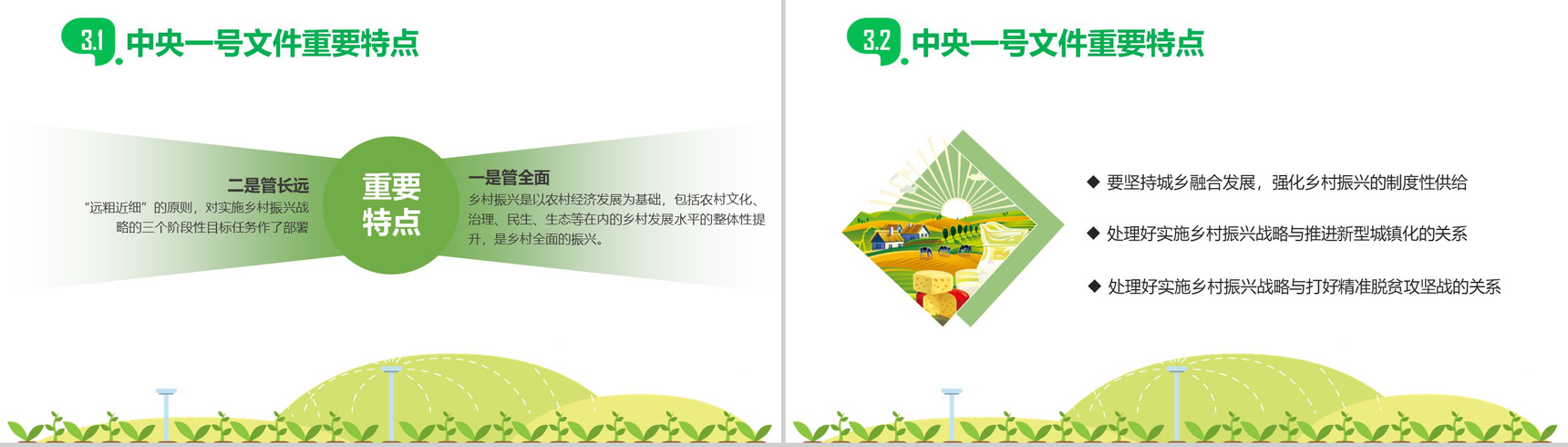 绿色政党实施乡村振兴战略工作总结PPT模板-12