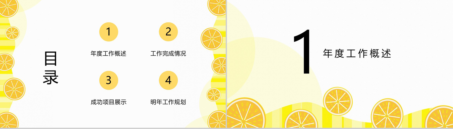 黄色夏季的清凉时光工作计划总结PPT模板-2
