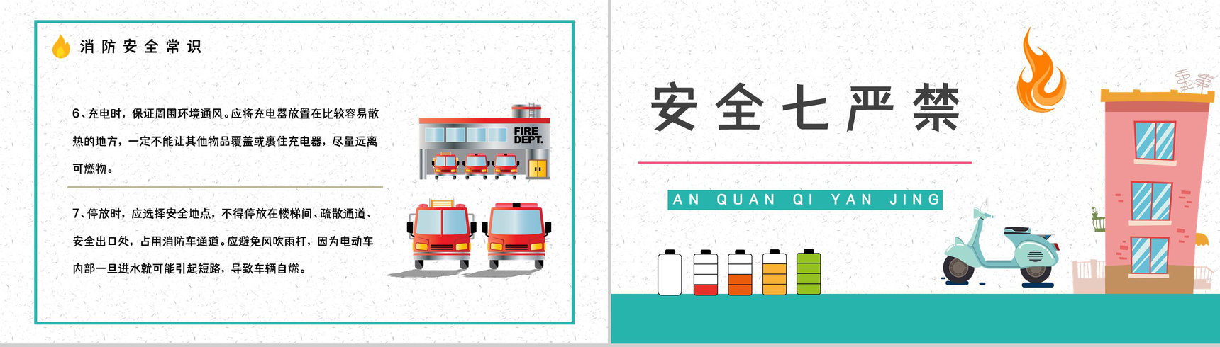 小区电瓶车充电消防规定了解电动车消防安全管理巡查工作宣传PPT模板-8