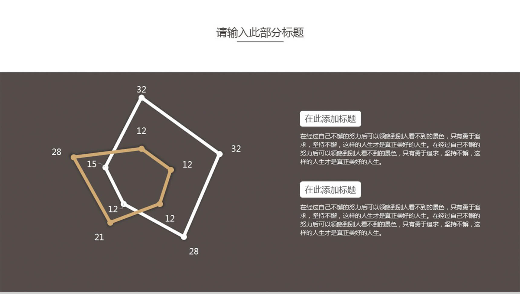 商务简洁雷达图图表PPT模板-1