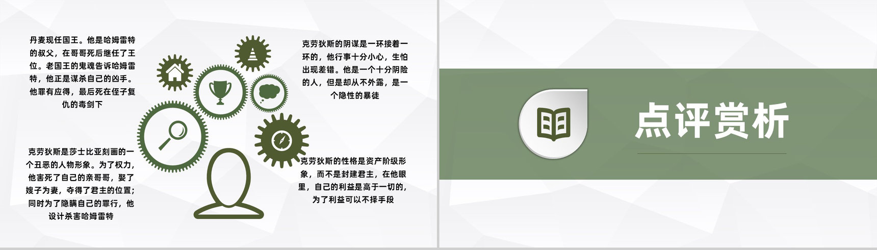 世界著名悲剧作品莎士比亚《哈姆莱特》文学鉴赏名著导读通用PPT模板-3