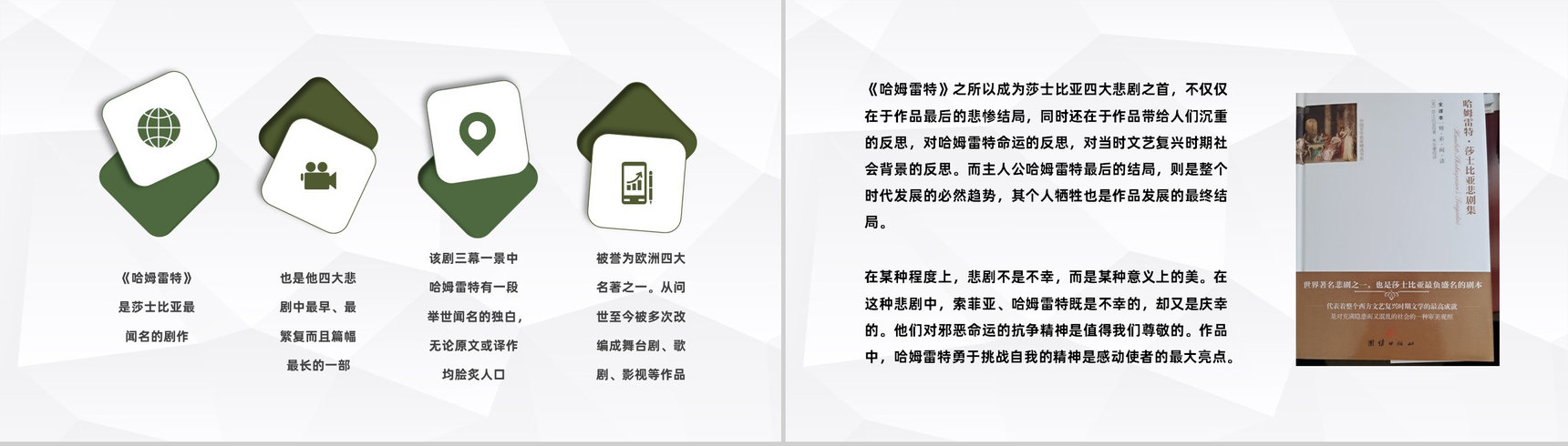 世界著名悲剧作品莎士比亚《哈姆莱特》文学鉴赏名著导读通用PPT模板-4