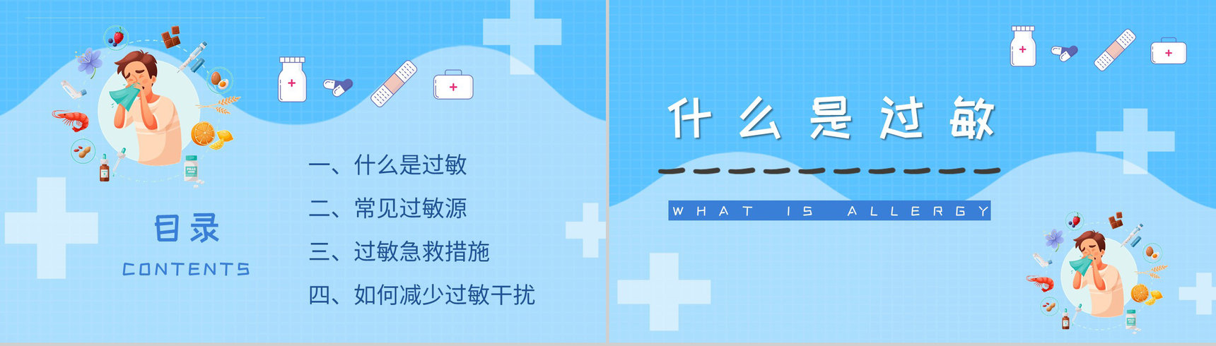 过敏急救安全知识学习居民药物过敏的应急处理方法介绍PPT模板-2