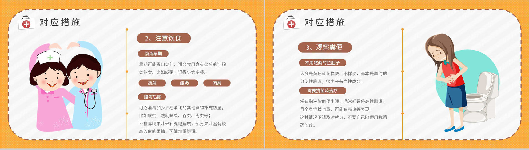 夏季腹泻预防知识宣传社区居民医疗健康指南培训PPT模板-9