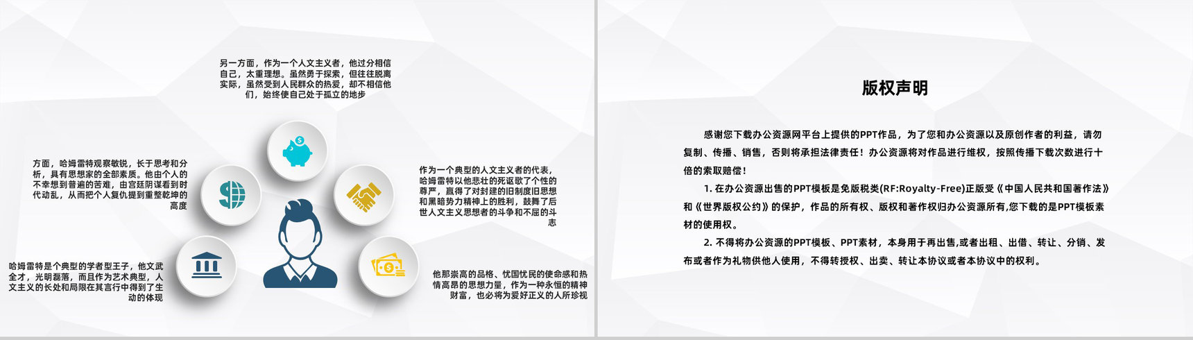 国外经典戏剧威廉莎士比亚《哈姆莱特》作品分析教师教育课件PPT模板-8
