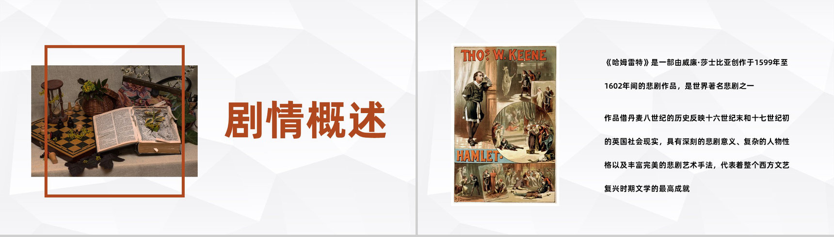 经典文学作品推荐之威廉莎士比亚《哈姆莱特》读书笔记交流阅读技巧学习PPT模板-2