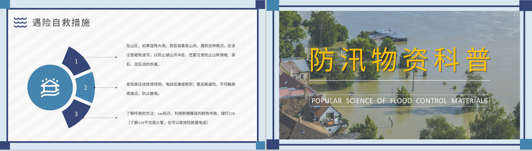 社区防洪防汛物资科普洪汛应急安全知识培训教案PPT模板-7