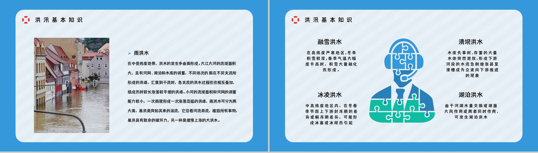 安全防汛知识咨询雨季防洪救灾应急知识及措施培训自然灾害预防宣传活动PPT模板-5