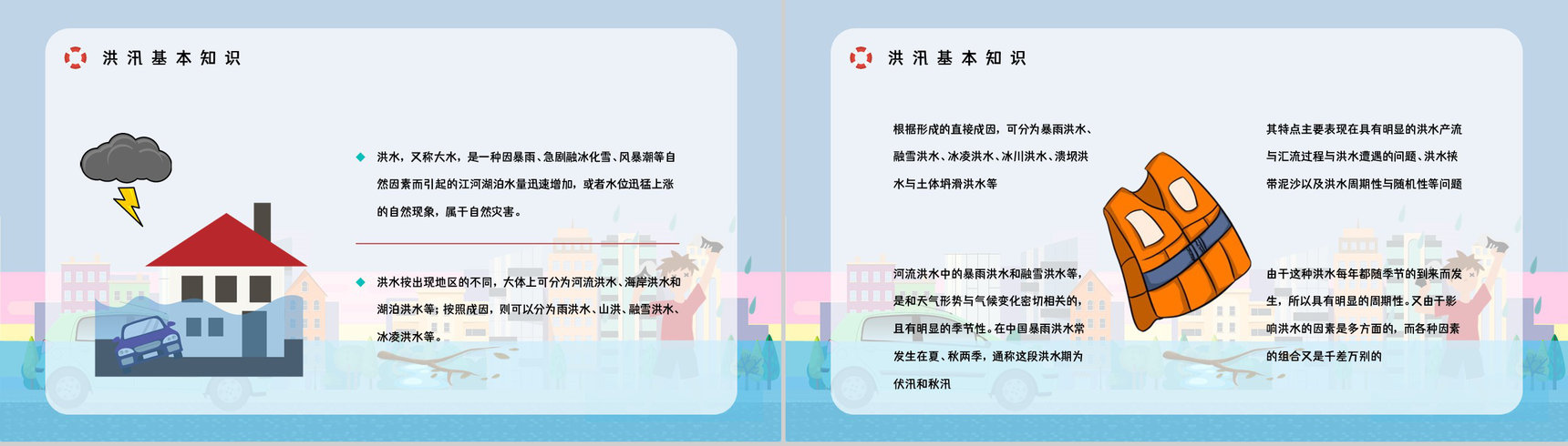 安全教育培训之雨季防洪防汛应急方法措施学习教育暴雨极端天气紧急预防PPT模板-4