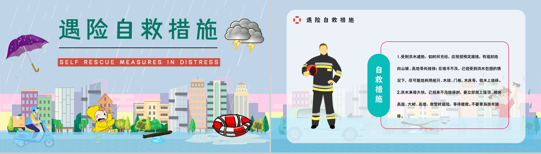 安全教育培训之雨季防洪防汛应急方法措施学习教育暴雨极端天气紧急预防PPT模板-6