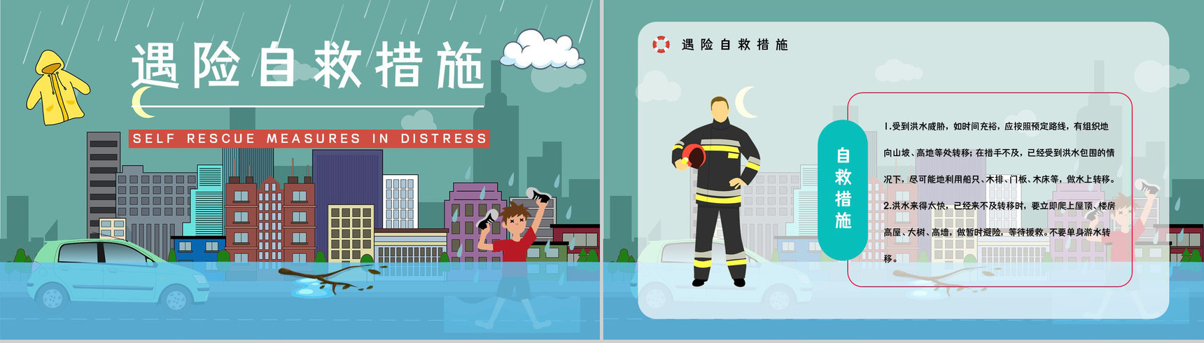 夏季汛期防洪防汛知识培训暴雨天气事故预防应急方法措施学习PPT模板-6