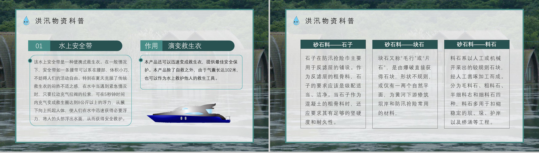 社区防洪防汛应急安全知识培训洪汛物资科普知识与自救措施PPT模板-12