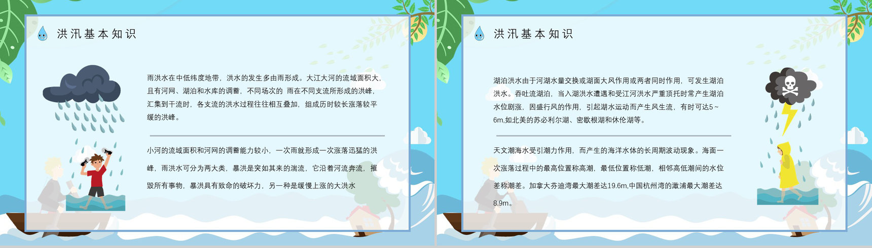 社区防洪防汛应急措施总结雨季洪汛知识普及宣传活动总结PPT模板-5