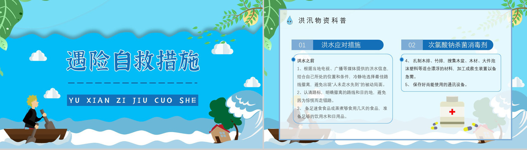 社区防洪防汛应急措施总结雨季洪汛知识普及宣传活动总结PPT模板-6