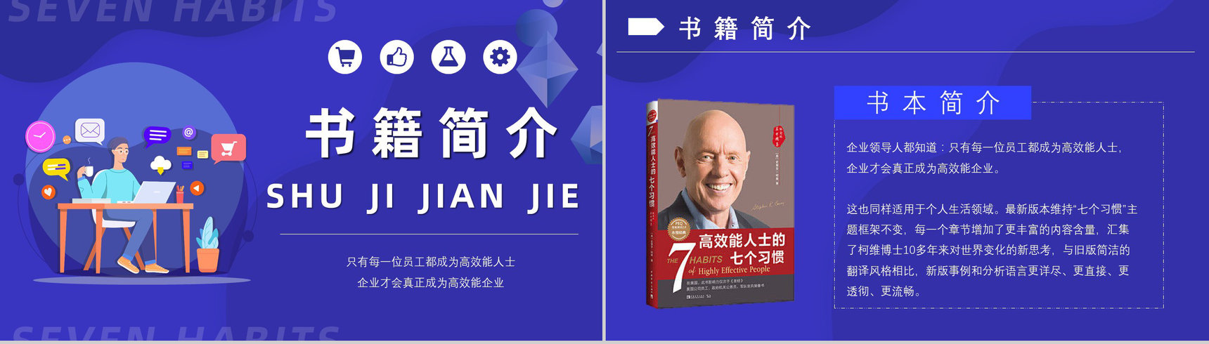 史蒂芬柯维《高效能人士的七个习惯》内容简介分析经典教育类图书PPT模板-2