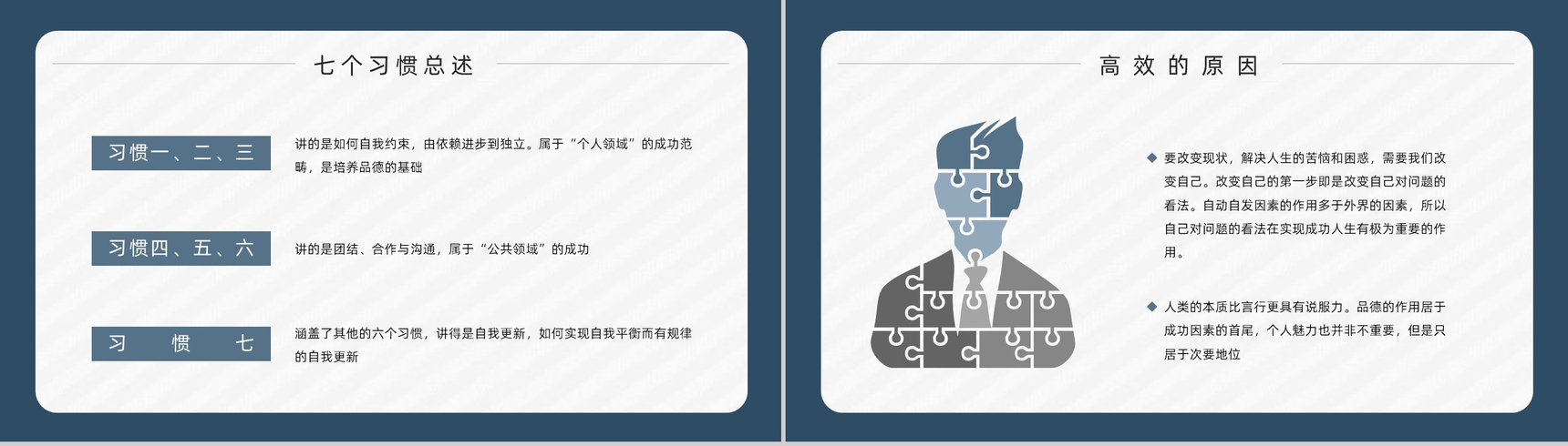 史蒂芬柯维代表作《高效能人士的七个习惯》企业教育培训图书阅读通用PPT模板-6