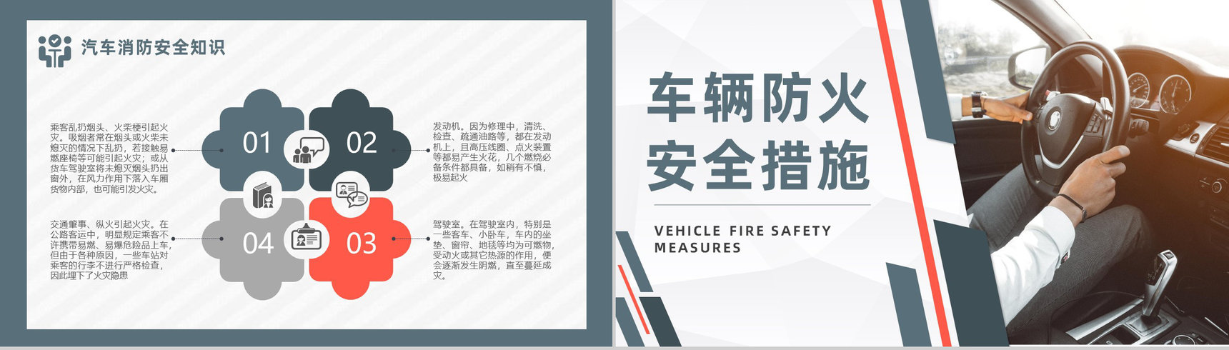 夏季车辆防火安全知识交通工具消防汽车车辆防火的基本安全措施PPT模板-6