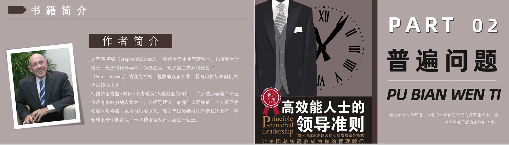 读书笔记《高效能人士的七个习惯》逻辑梳理企业管理培训书籍PPT模板-3