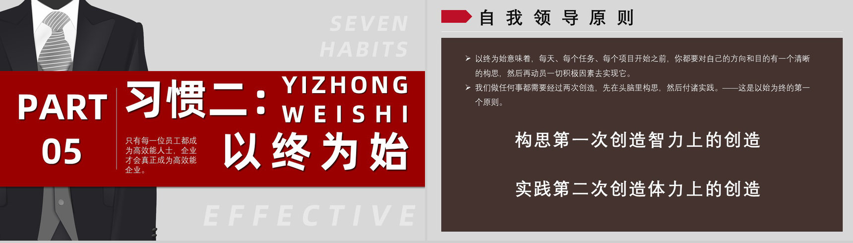 自我提升好书推荐《高效能人士的七个习惯》企业中高层管理培训书籍PPT模板-9