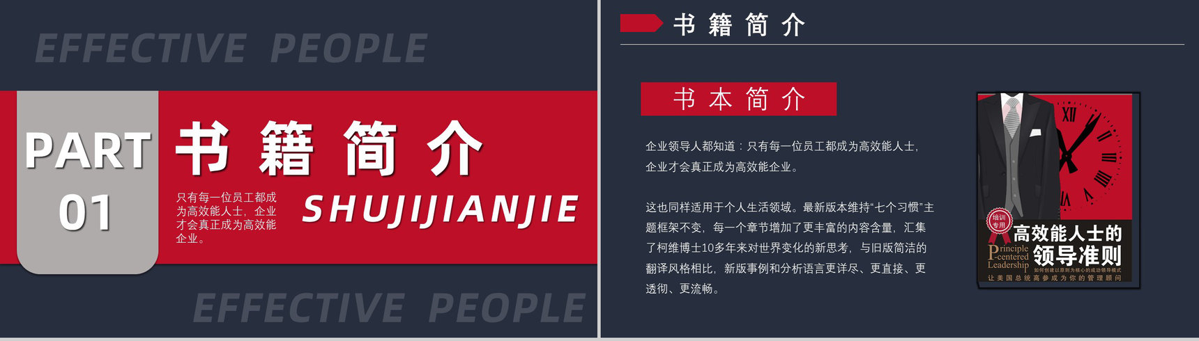 企业管理培训书籍《高效能人士的七个习惯》解析读书笔记史蒂芬作品简介PPT模板-2