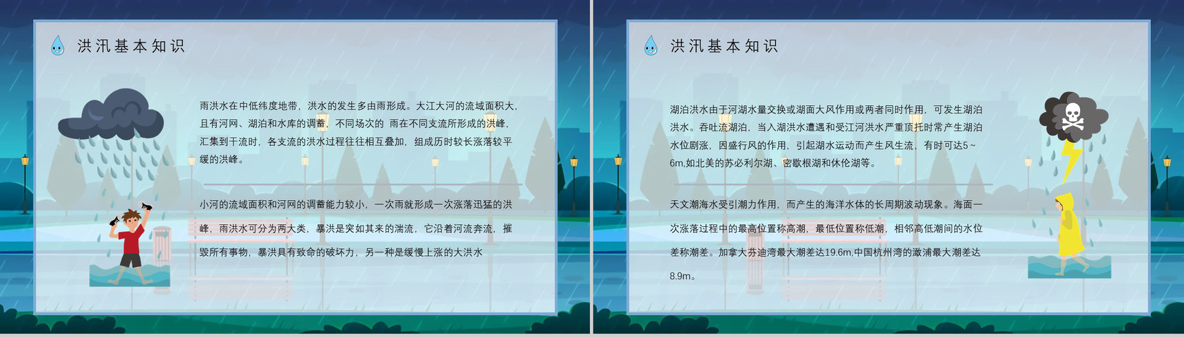 学校安全教育雨季防洪防汛学生遇险自救基本知识学习知识科普PPT模板-5