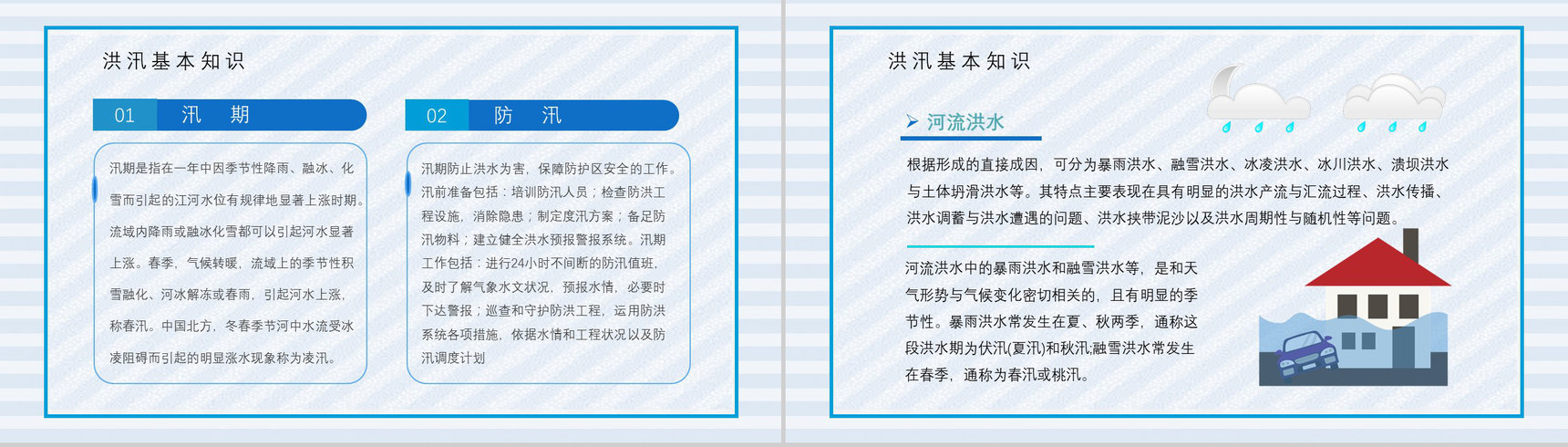 雨季防洪防汛基本知识应急演练方案洪汛预防措施培训学习PPT模板-3