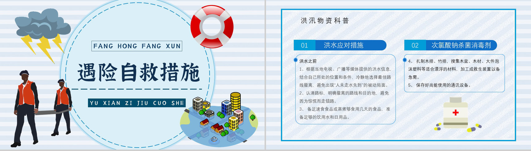 雨季防洪防汛基本知识应急演练方案洪汛预防措施培训学习PPT模板-6