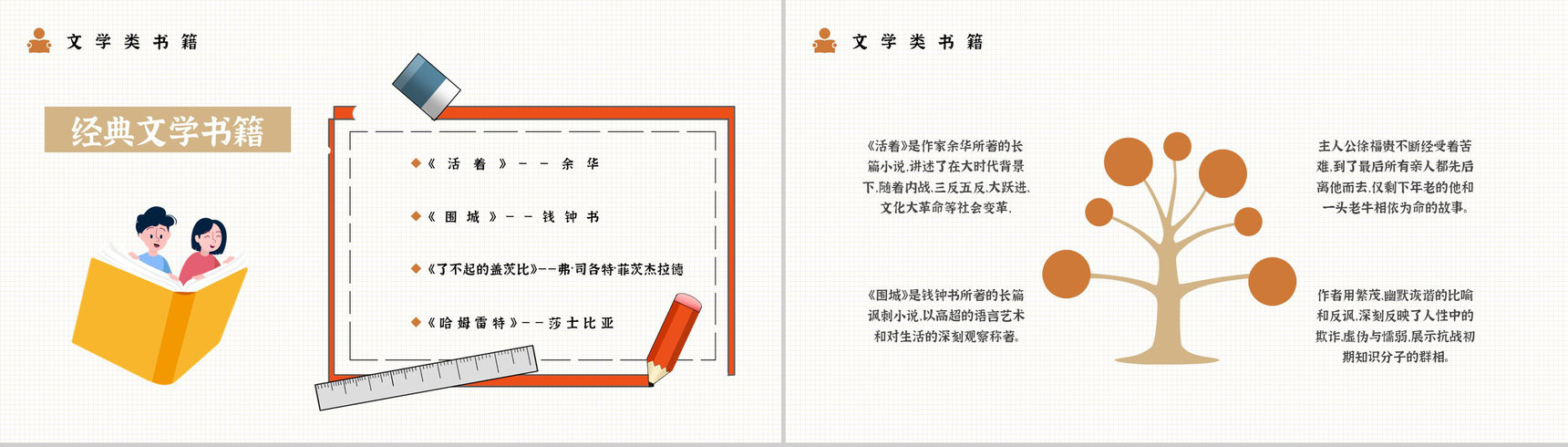 教育教学好书推荐书单分享学生图书阅读心得体会分享PPT模板-6