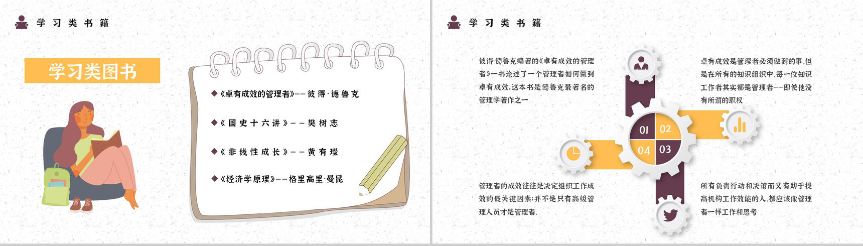 教育培训读书分享好书推荐书单分享个人阅读兴趣培养世界读书日通用PPT模板-5