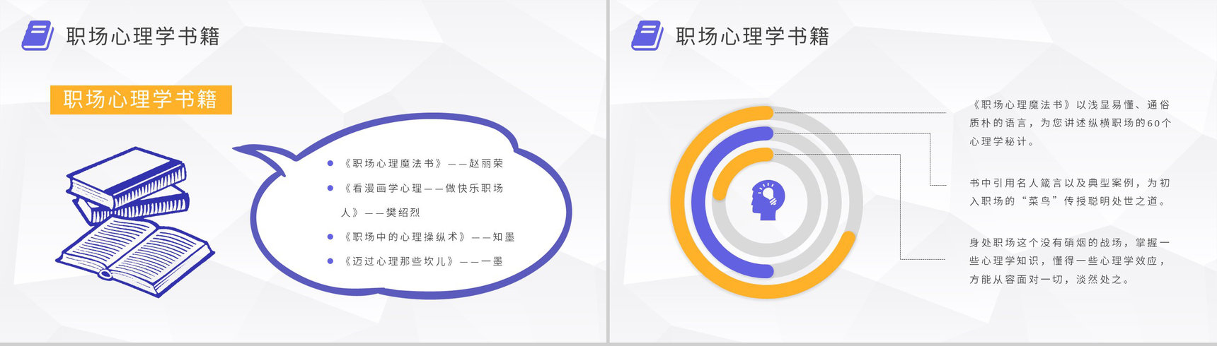 职场提升励志图书分享企业员工自学好书推荐PPT模板-9