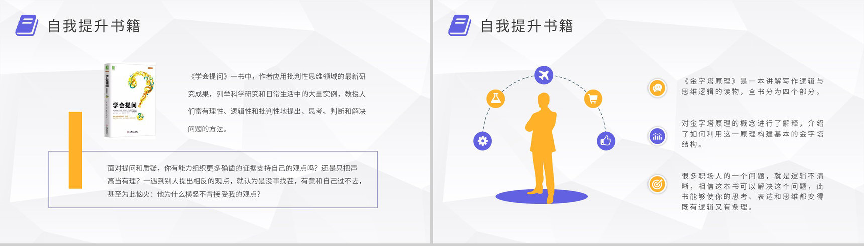 职场提升励志图书分享企业员工自学好书推荐PPT模板-12