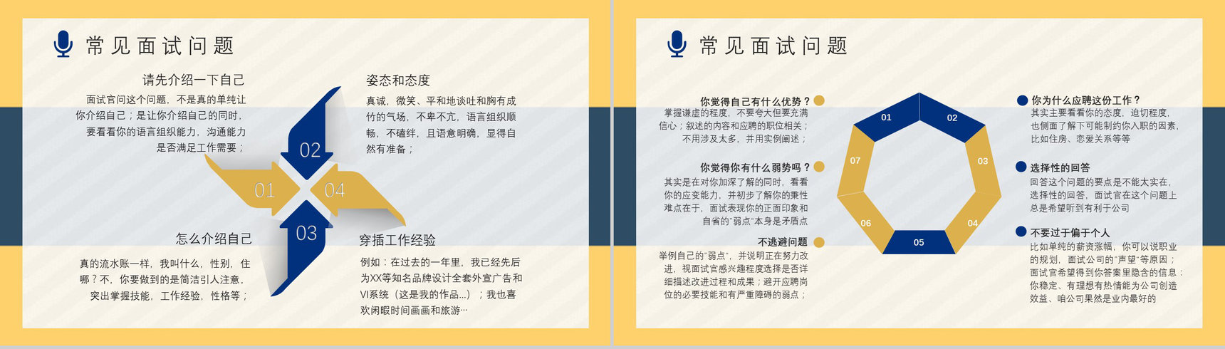 毕业生求职的自我心理调节技巧总结面试礼仪培训心得体会PPT模板-7