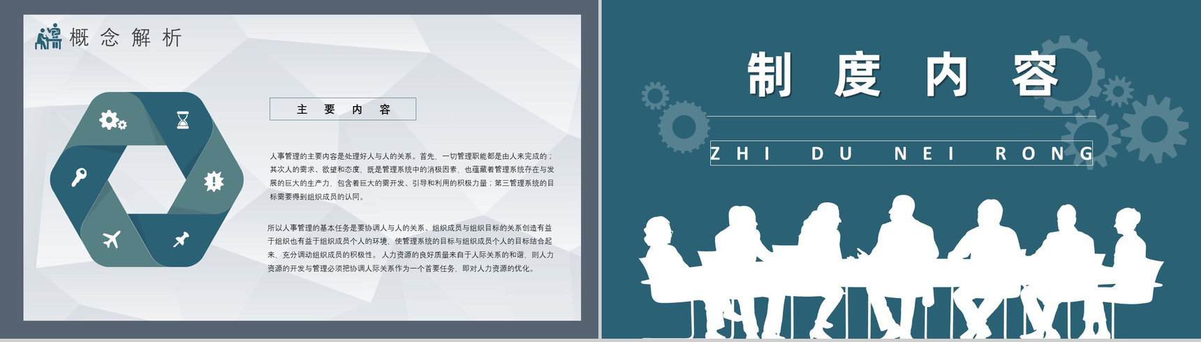 公司员工人事部门工作计划演讲管理制度培训学习方案PPT模板-4