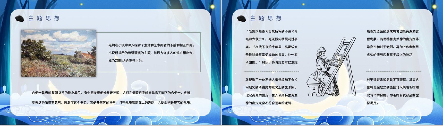 国外著名作家毛姆所著《月亮与六便士》名著解读鉴赏分析课件PPT模板-9