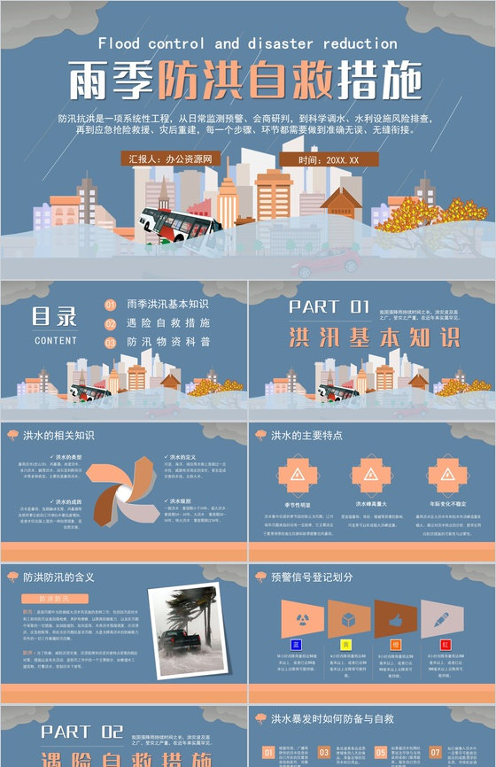 城市防洪防汛应急演练方案企业校园通用知识