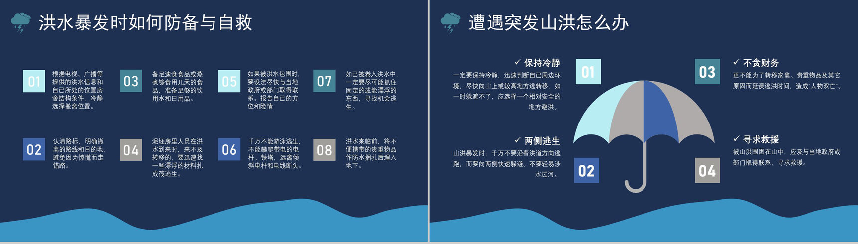 中小学安全知识教育防洪防汛的措施和方法培训PPT模板-6