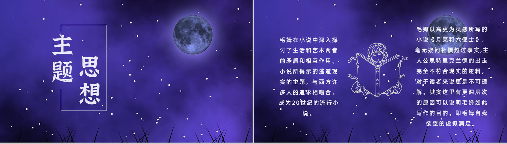中学必读名著毛姆《月亮与六便士》人物分析名著逻辑梳理PPT模板-3
