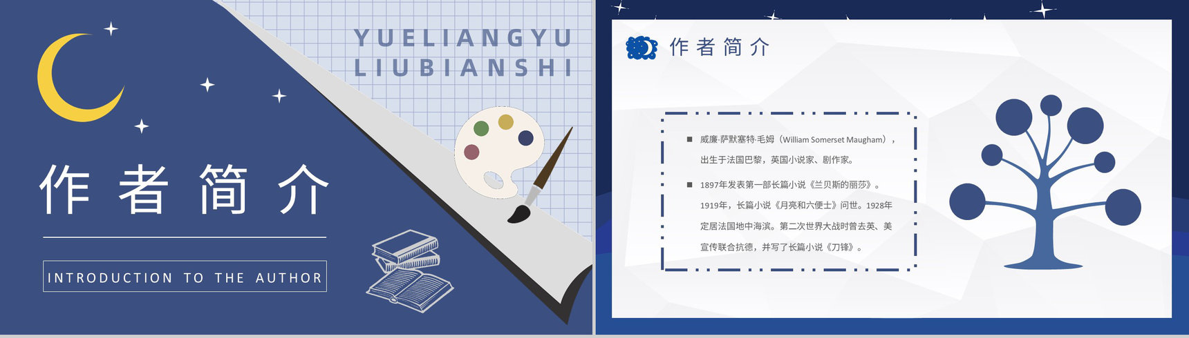 毛姆代表作《月亮与六便士》国外经典必读小说作品介绍名著读后感PPT模板-5