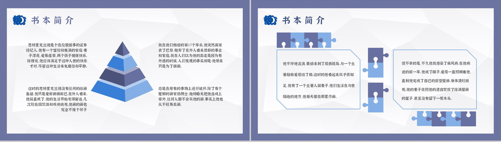 毛姆著名小说《月亮与六便士》课件学习经典文学作品逻辑梳理PPT模板-3