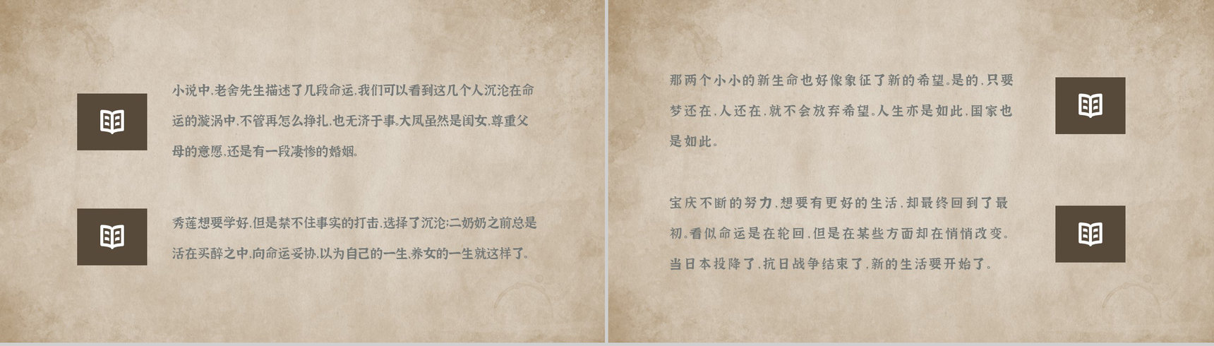 读书笔记名著导读老舍《鼓书艺人》内容简介PPT模板-8