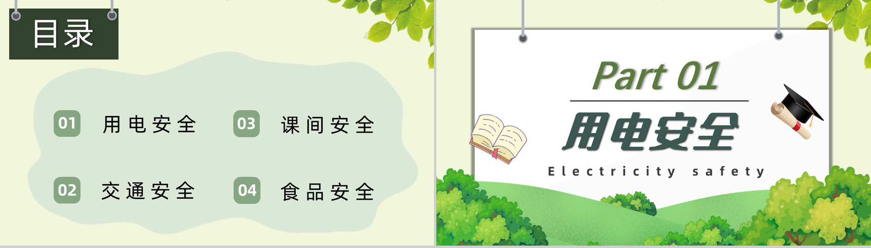 校园安全之学生课间安全交通安全知识培训讲座专用PPT模板-2